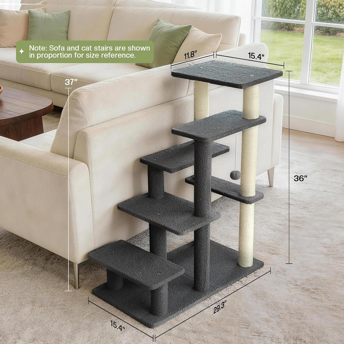 4-Step Pet Steps for Cats/Dogs - Gray / 1 / 5-step - image 2