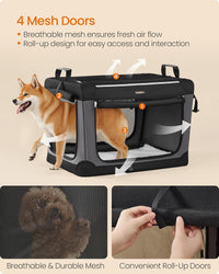 Feandrea Collapsible Dog Crate - L（30"L x 21"W x 21"H） - image 4