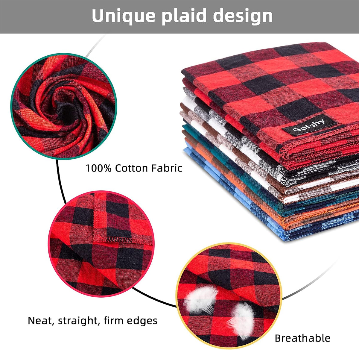 Buffalo Plaid Dog Bandanas Fall Christmas XLarge Scarf 6PCS – Essentials for Dogs - Buffalo Plaid / X-Large - image 3