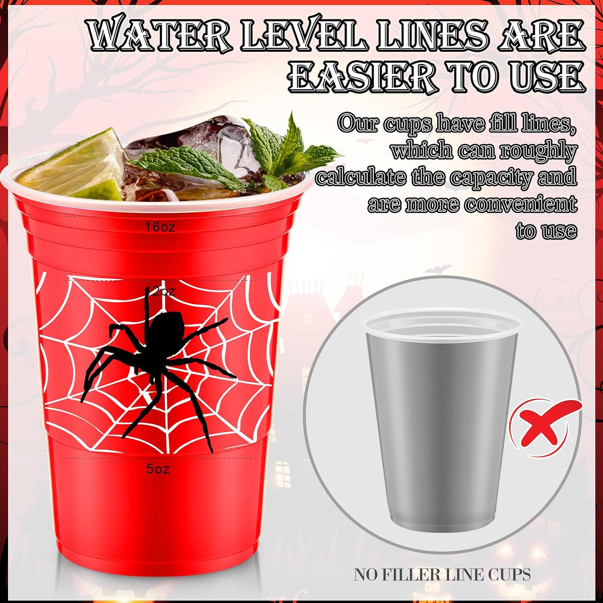 Norme 48 Pcs Checkered Flag Plastic Cups - Spider - image 3