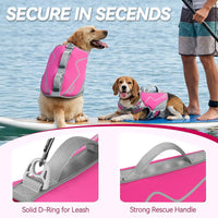 VIVAGLORY Dog Life Vest Neoprene Dog Swim Vest, M - Pink / M: 22-26in (Ribcage Girth) - image 4
