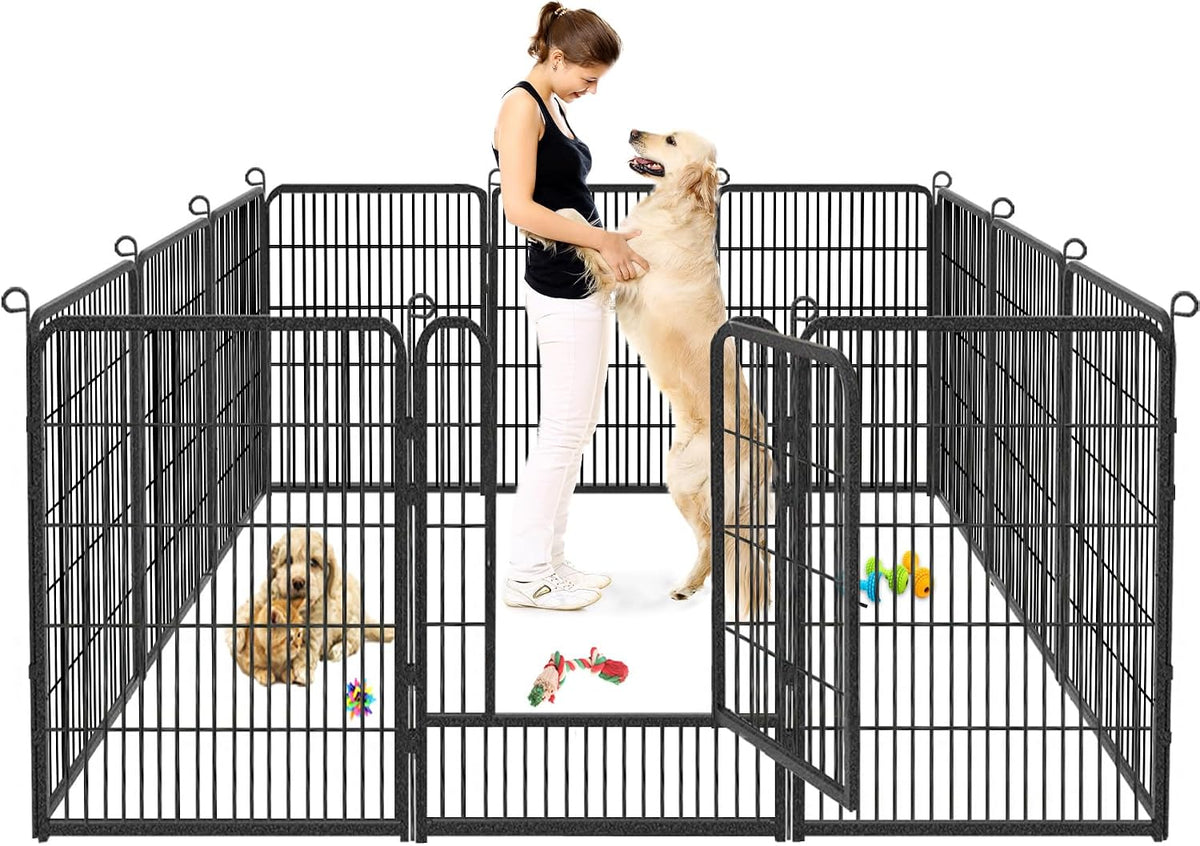 Dog Playpen, Portable Pet Fence for Yard RV Camping
