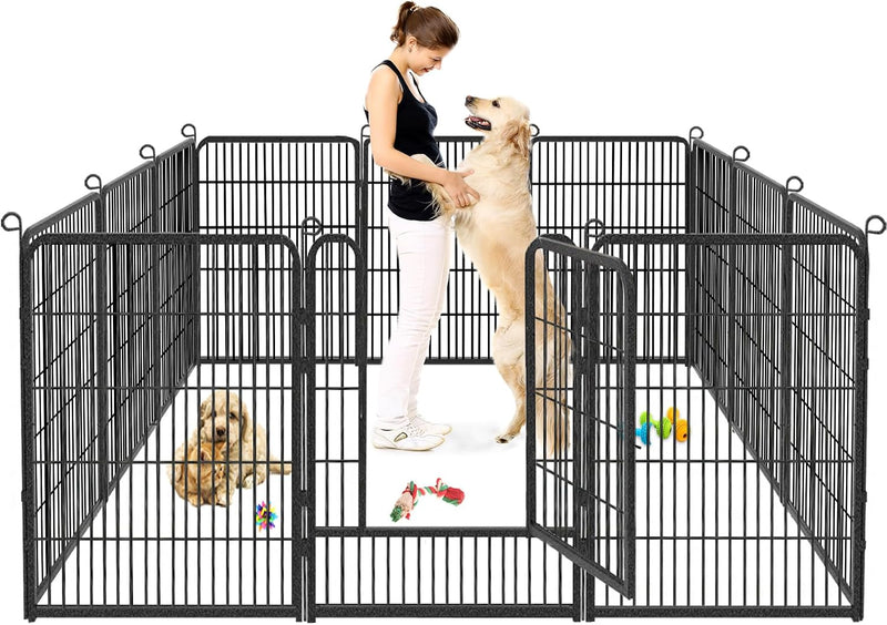Dog Playpen, Portable Pet Fence for Yard RV Camping