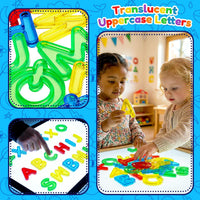 Bbiamsleep 67 Pcs Plastic Practice Set Transparent Letters and Numbers – Fun for Kids & Family - Capital Letters - image 3