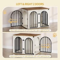 Hzuaneri 31.5 in Dog Crate Furniture - White Brown / 31.5"L x 22.0"W x 24.0"H - image 4