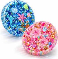 Picky Pad skin picking fidget toy 2-pack in flower and ocean designs