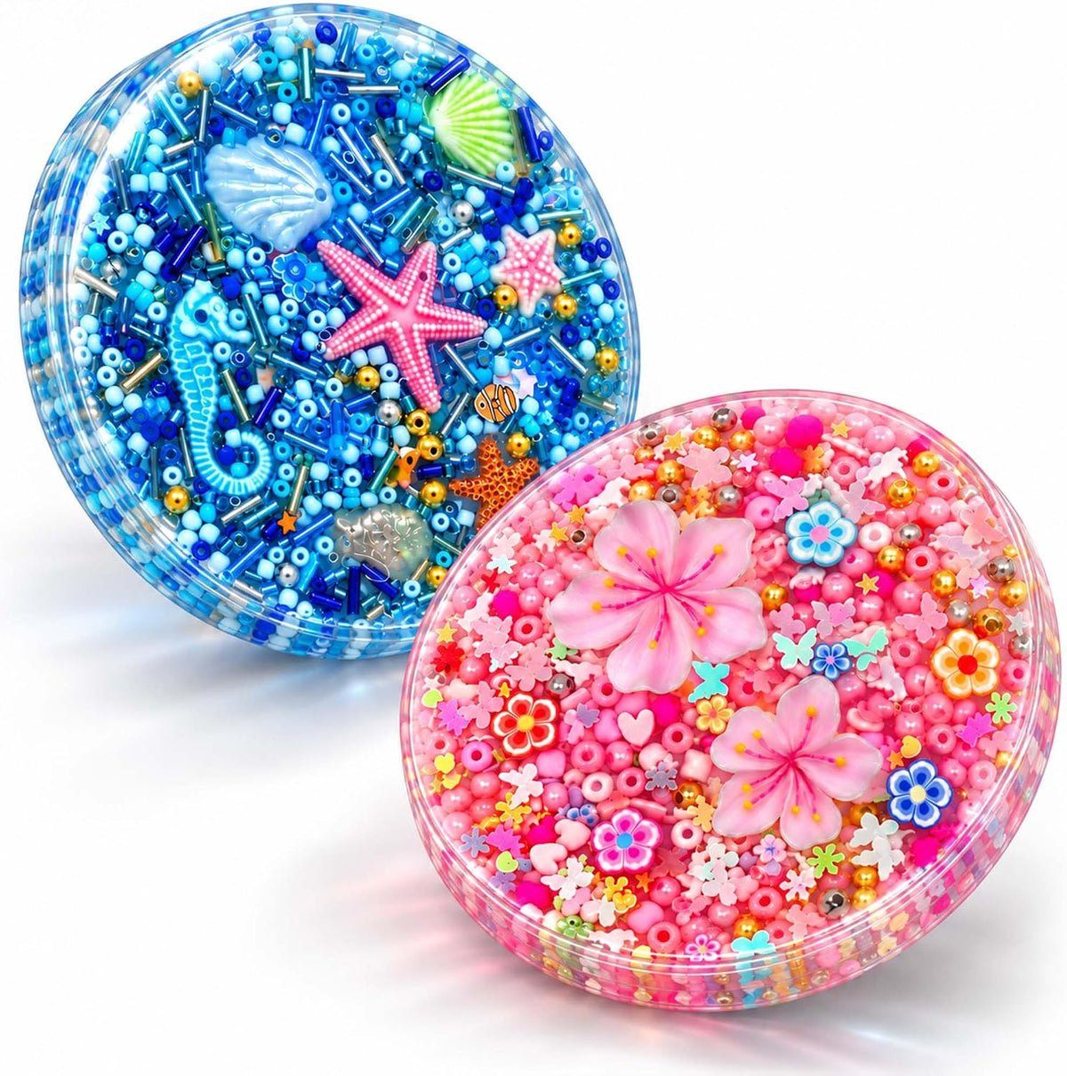 Picky Pad skin picking fidget toy 2-pack in flower and ocean designs