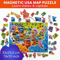 US Map Puzzles for Kids Ages 4-6 - Magnetic USA Puzzle - image 2