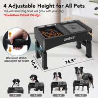 UPSKY 2-in-1 Elevated Dog Bowls Set with 4 Height Adjustable Stand - no - image 2