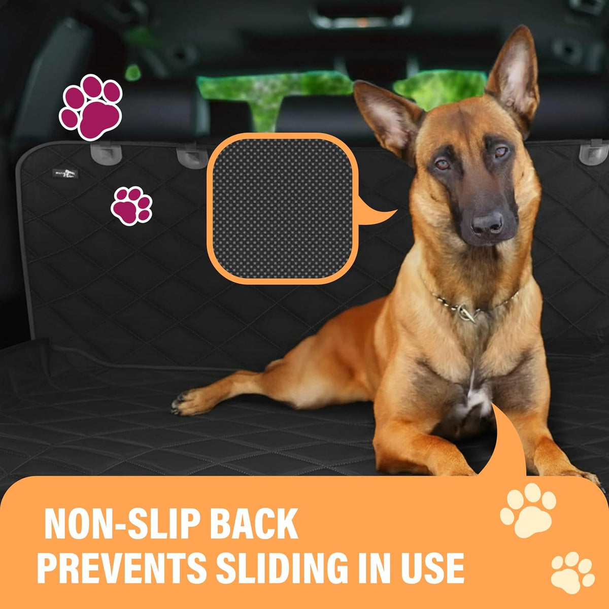 Cargo Liner for Dogs, Durable Non Slip Vehicle Seat Cover - Black - image 4