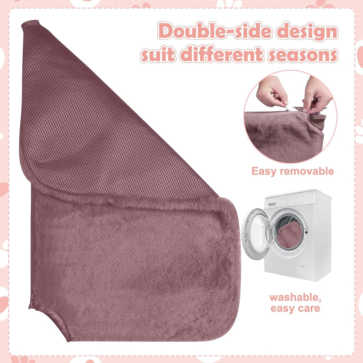 2 Pack Cat Window Perch,Cat Window Hammock Cordless Foldable Window Bed with 4 Large Strong Suction - Brown Cover - image 4