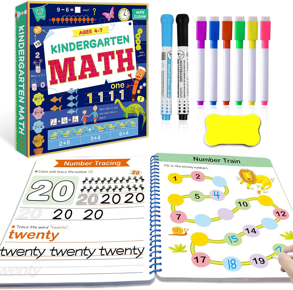 Preschool Kindergarten Workbook, Letter Number Tracing, Ages 3-6 – Fun for Kids & Family - I Can Count