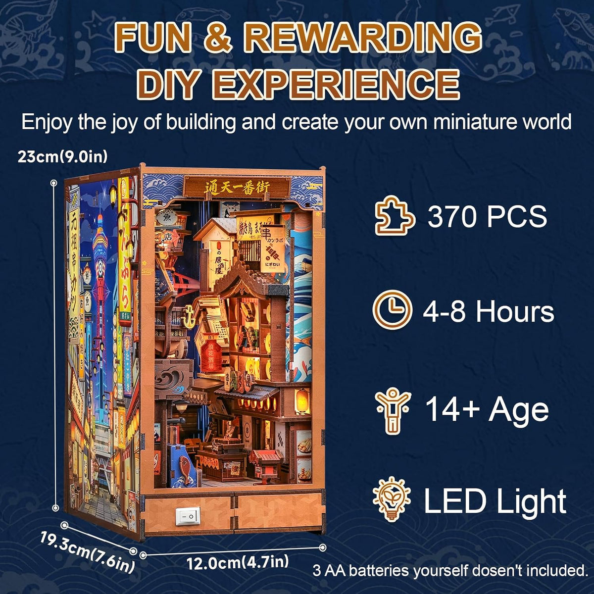 Cutefun Book Nook Kit for Adults - Tsutenkaku Ichiban Street - image 2