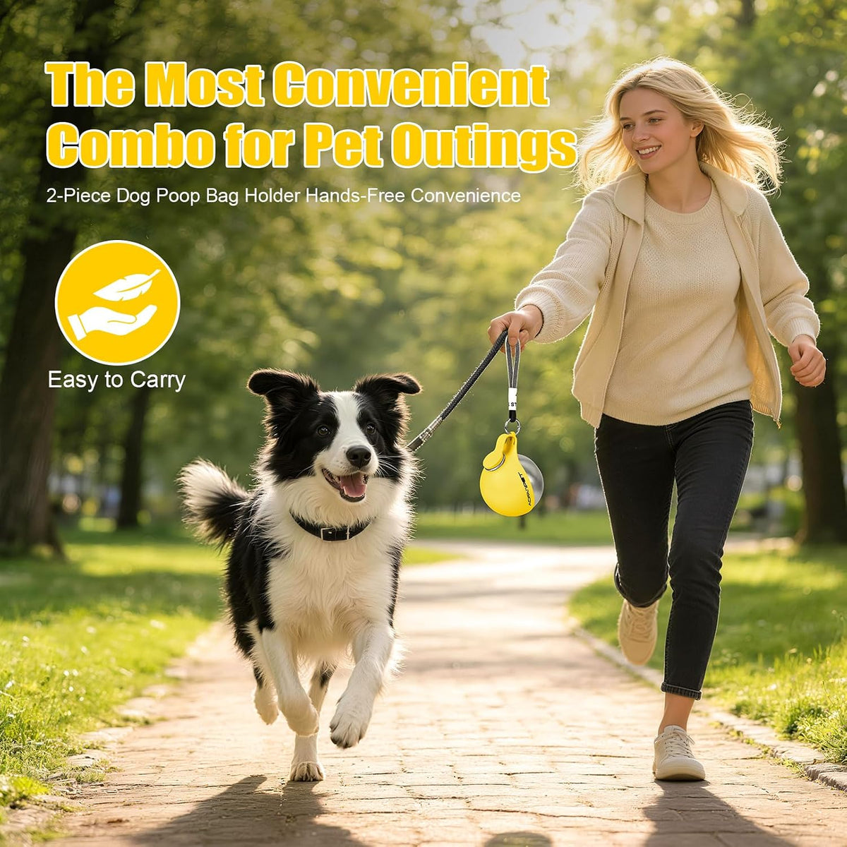 Portable Dog Water Bottle - Yellow - image 2