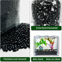 BXI 2.2 Lbs Small Aquarium Substrate Gravel Sand - Black Glass Sand / 2.2 lbs, 0.04''-0.12''(Mini) - image 3