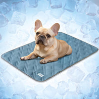 PetAmi Waterproof Dog Cooling Mat Pet Pad for Crate Couch Bed - Light Blue / Medium (29x40)