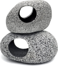 Aquarium Decorations Rock, Stackable Fish Tank Decor Cave - J001+J002