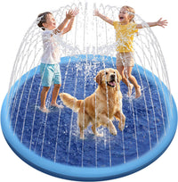 Raxurt Non-Slip Splash Pad for Kids and Dog - Blue / 67in
