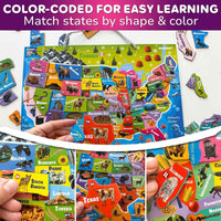 US Map Puzzles for Kids Ages 4-6 - Magnetic USA Puzzle - image 4