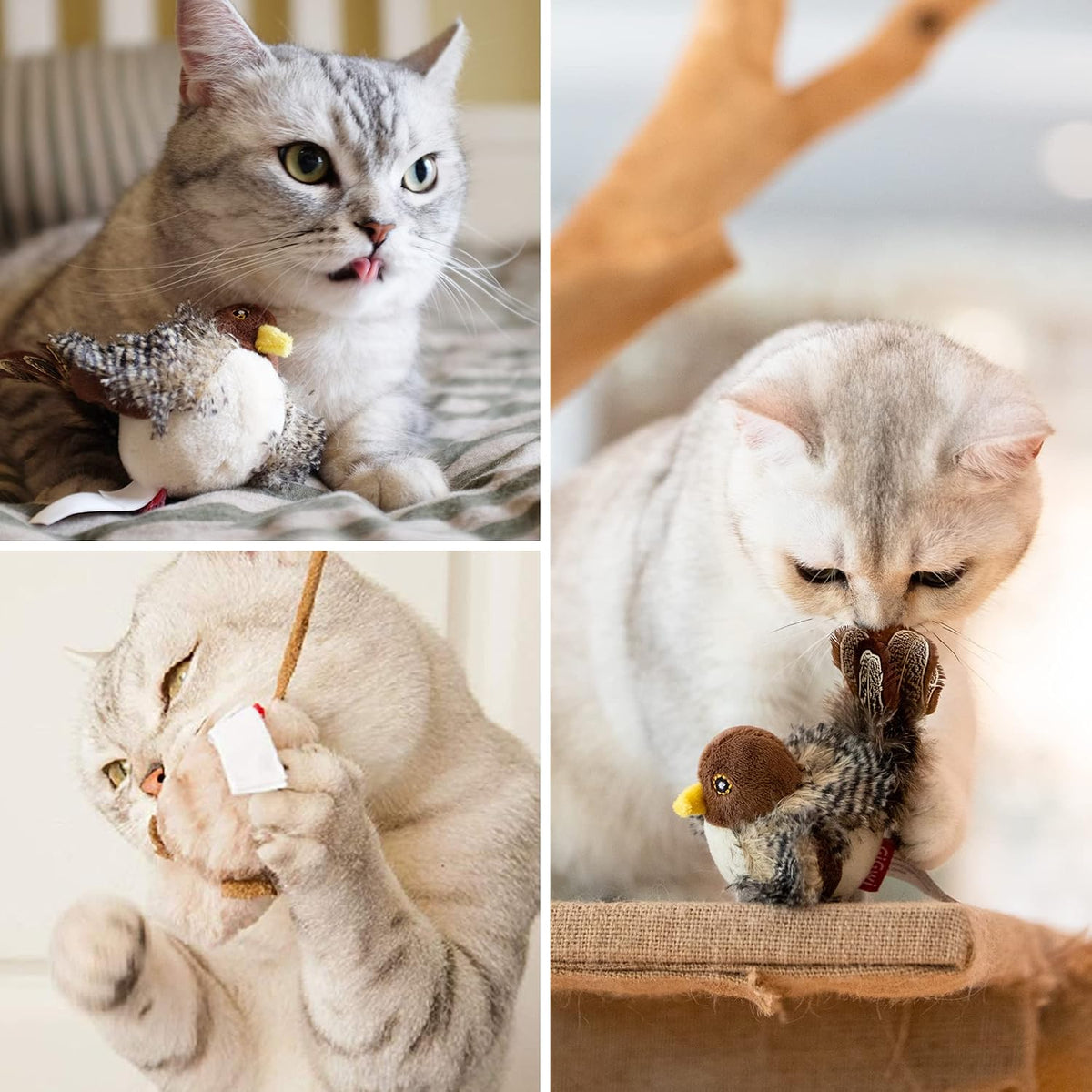 GiGwi Interactive Cat Toys Squeaky - Bird+Mouse+Cricket - image 4