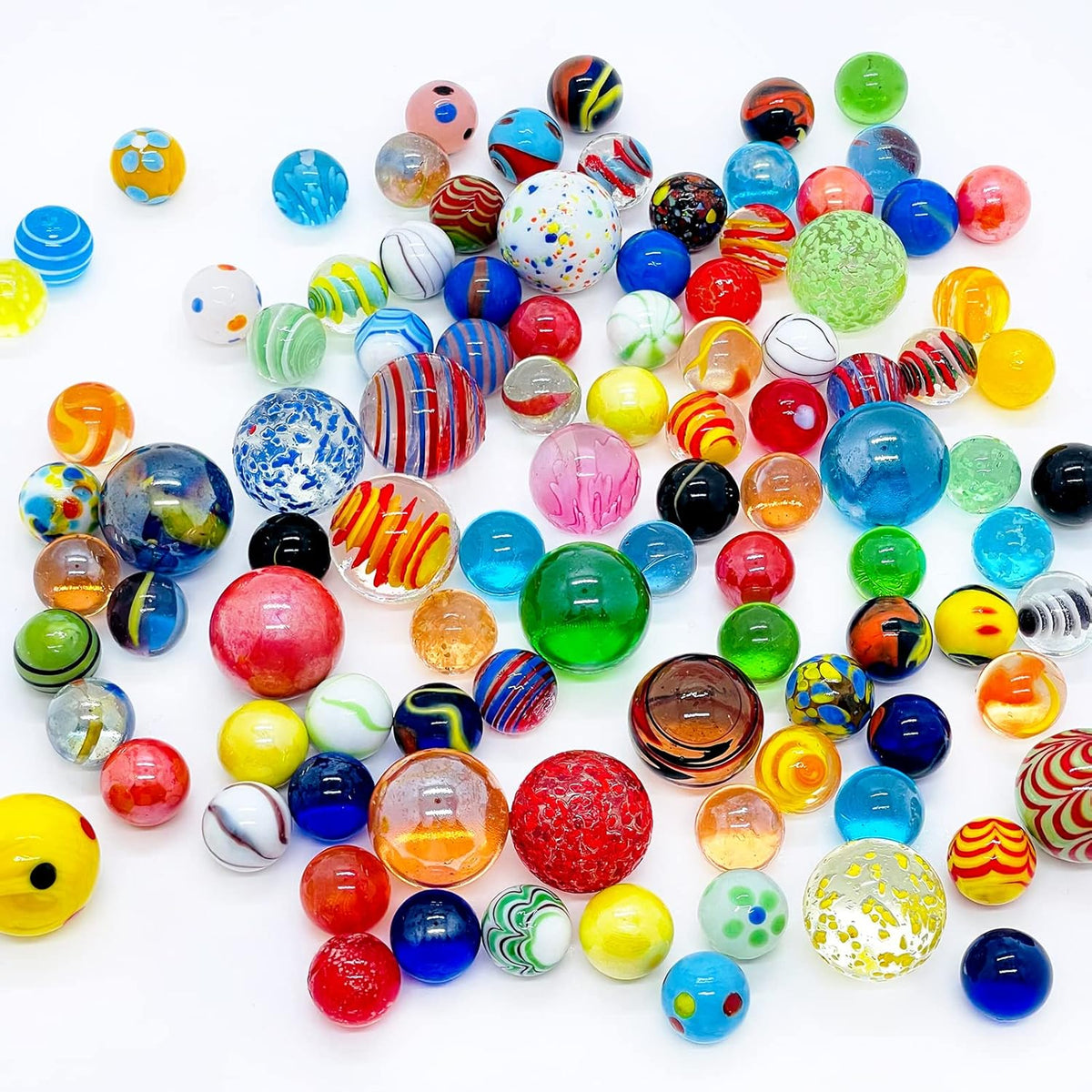 20 Vintage Marbles Bulk for Kids Ages 4-8-12 Hobbyist for Marble Run - 100pcs
