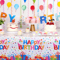 3 Pack Plastic Birthday Tablecloth - Happy Birthday - image 4