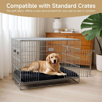 Exsnugy Washable Dog Bed Mat Medium Size Fluffy Pet Crate Pad 36x23 – Essentials for Dogs - Black / 36.00" x 23.00" x 1.50" - image 3