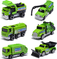 Oriate set of 6 diecast construction vehicles including excavator and bulldozer - view 3