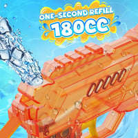 JouJueBoo 2 pack water guns for kids with clear 180cc tanks, blue and green - view 6