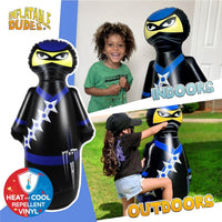 Inflatable Dudes kids punching bag bop bag, 47 inch, with sand-filled base in a ninja design - view 38