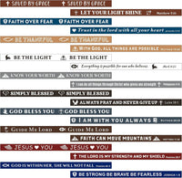 Bible Verse Bracelets – 80 Pcs Bulk Jesus Silicone Wristbands – Fun for Kids & Family - Dark Color - image 2