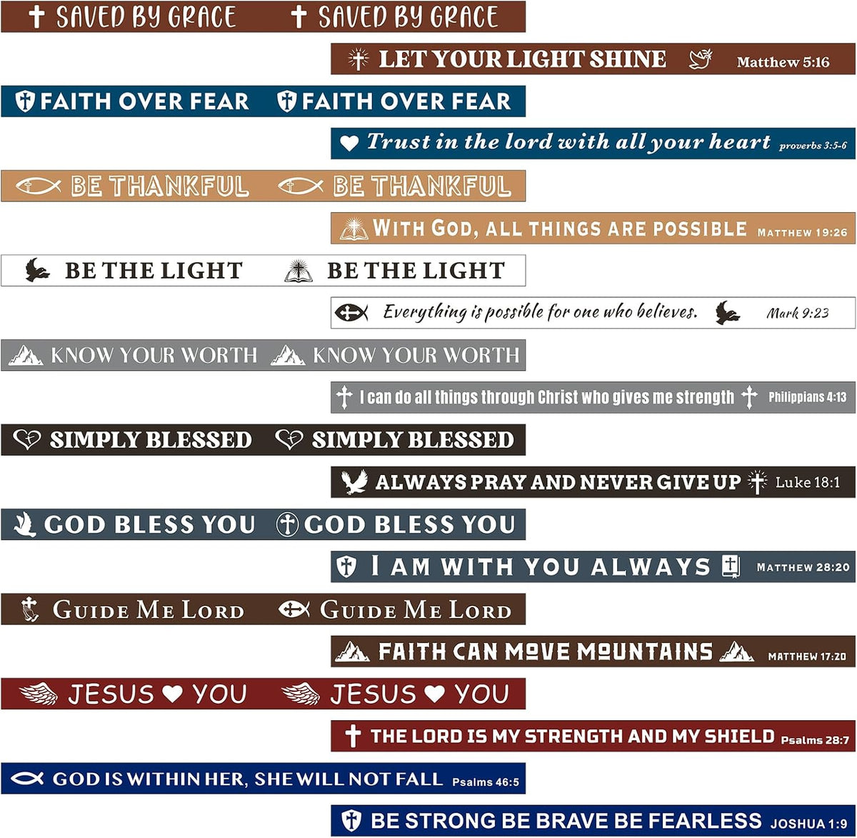 Bible Verse Bracelets – 80 Pcs Bulk Jesus Silicone Wristbands – Fun for Kids & Family - Dark Color - image 2