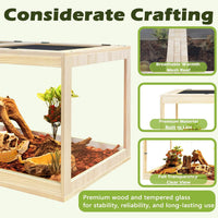 PROLEE 82 Gallon Bearded Dragon Tank - Oak / 65 Gallon (40x19.5x19.5 Inch) - image 4