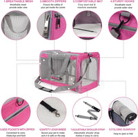 Pet Carrier for Large Cats Up to 20 Lbs - Pink - image 4