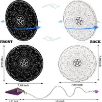 Threan Pendulum Board with Amethyst Pendulum Star Style Planchette Set – Fun for Kids & Family - Star Style - image 4