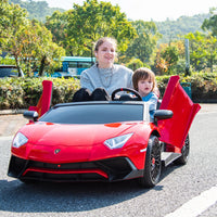 24V Lamborghini Aventador 2 Seater Ride On Car for Kids: Advanced Brushless Motor & Differential for High-Octane Fun - BIG FRENCHIES