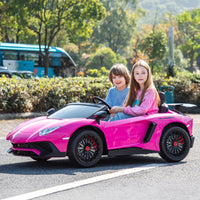 24V Lamborghini Aventador 2 Seater Ride On Car for Kids: Advanced Brushless Motor & Differential for High-Octane Fun - BIG FRENCHIES
