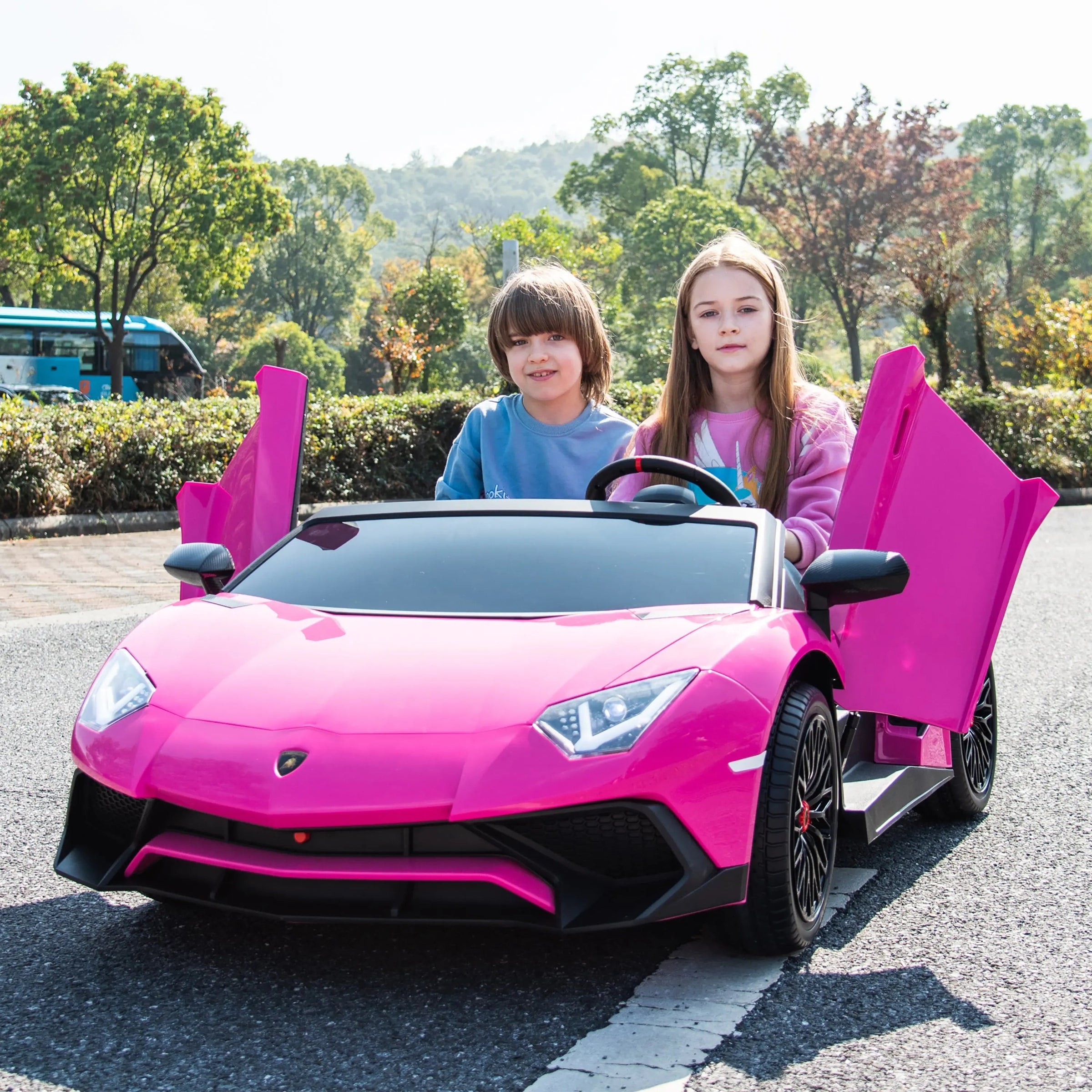 24V Lamborghini Aventador 2 Seater Ride On Car for Kids: Advanced Brushless Motor & Differential for High-Octane Fun - BIG FRENCHIES