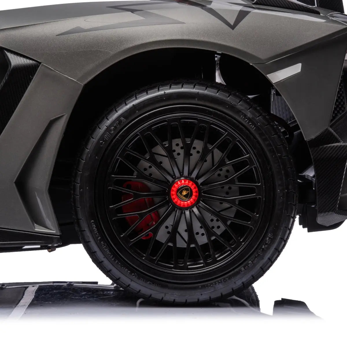 24V Lamborghini Aventador 2 Seater Ride On Car for Kids: Advanced Brushless Motor & Differential for High-Octane Fun - BIG FRENCHIES
