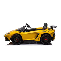 24V Lamborghini Aventador 2 Seater Ride On Car for Kids: Advanced Brushless Motor & Differential for High-Octane Fun - BIG FRENCHIES