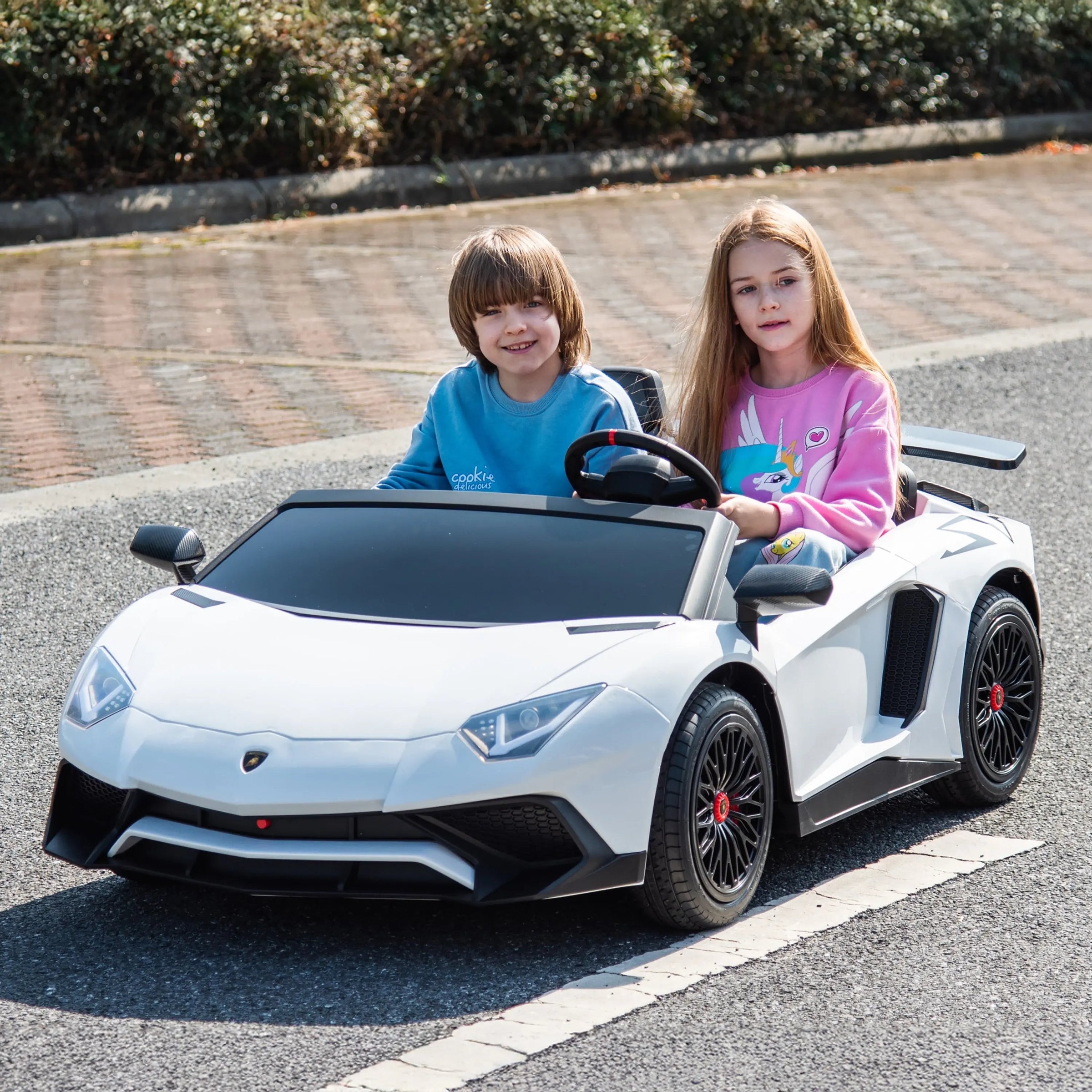24V Lamborghini Aventador 2 Seater Ride On Car for Kids: Advanced Brushless Motor & Differential for High-Octane Fun - BIG FRENCHIES