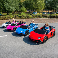 24V Lamborghini Aventador 2 Seater Ride On Car for Kids: Advanced Brushless Motor & Differential for High-Octane Fun - BIG FRENCHIES
