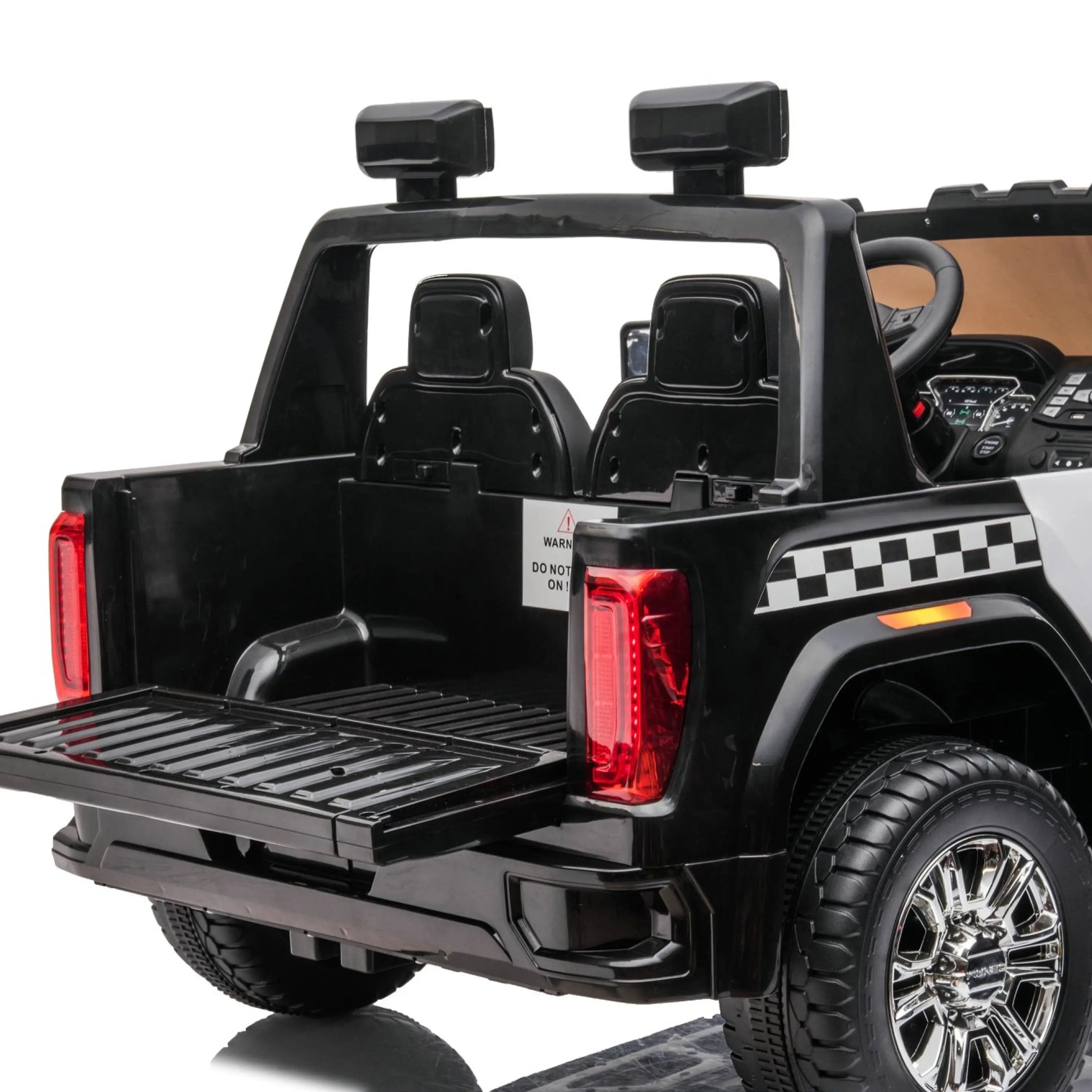 24V GMC Sierra Denali 2 Seater Police Ride-On Truck - BIG FRENCHIES