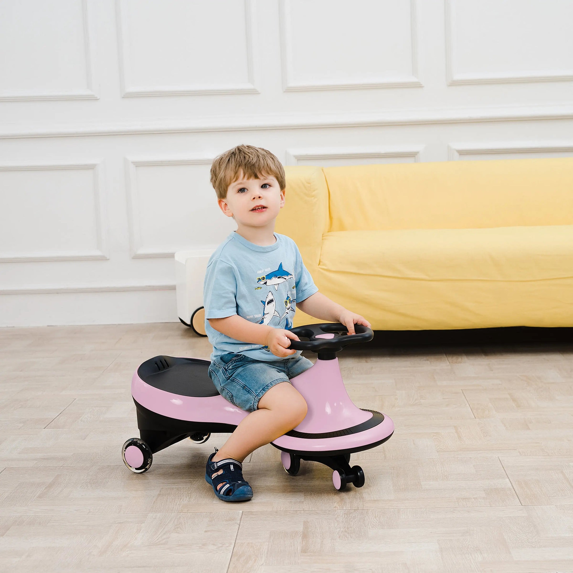 Freddo Toys Swing Car with Flashing Wheels - BIG FRENCHIES