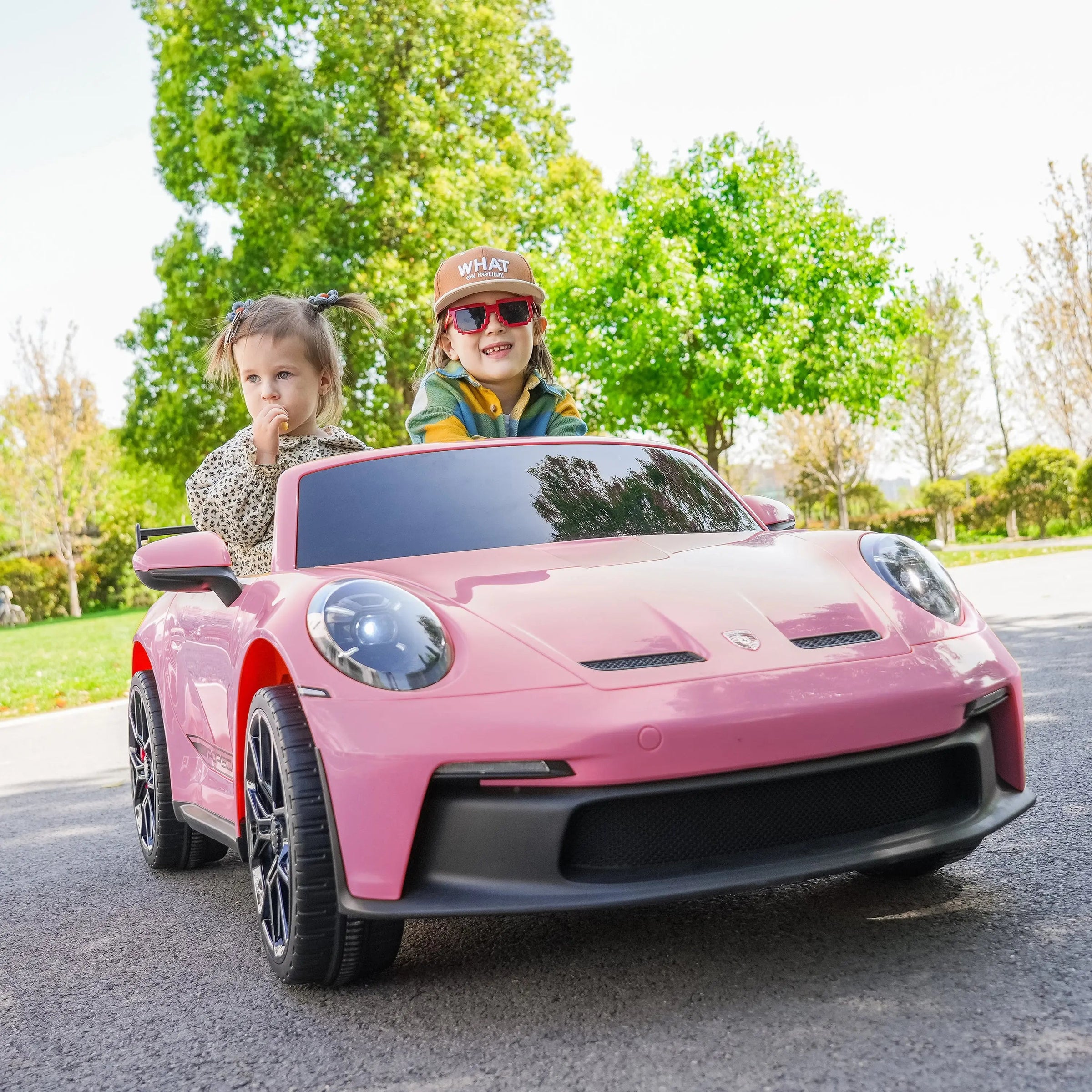 24V Porsche 911 GT3 2 Seater - NEW Silent Motor - BIG FRENCHIES