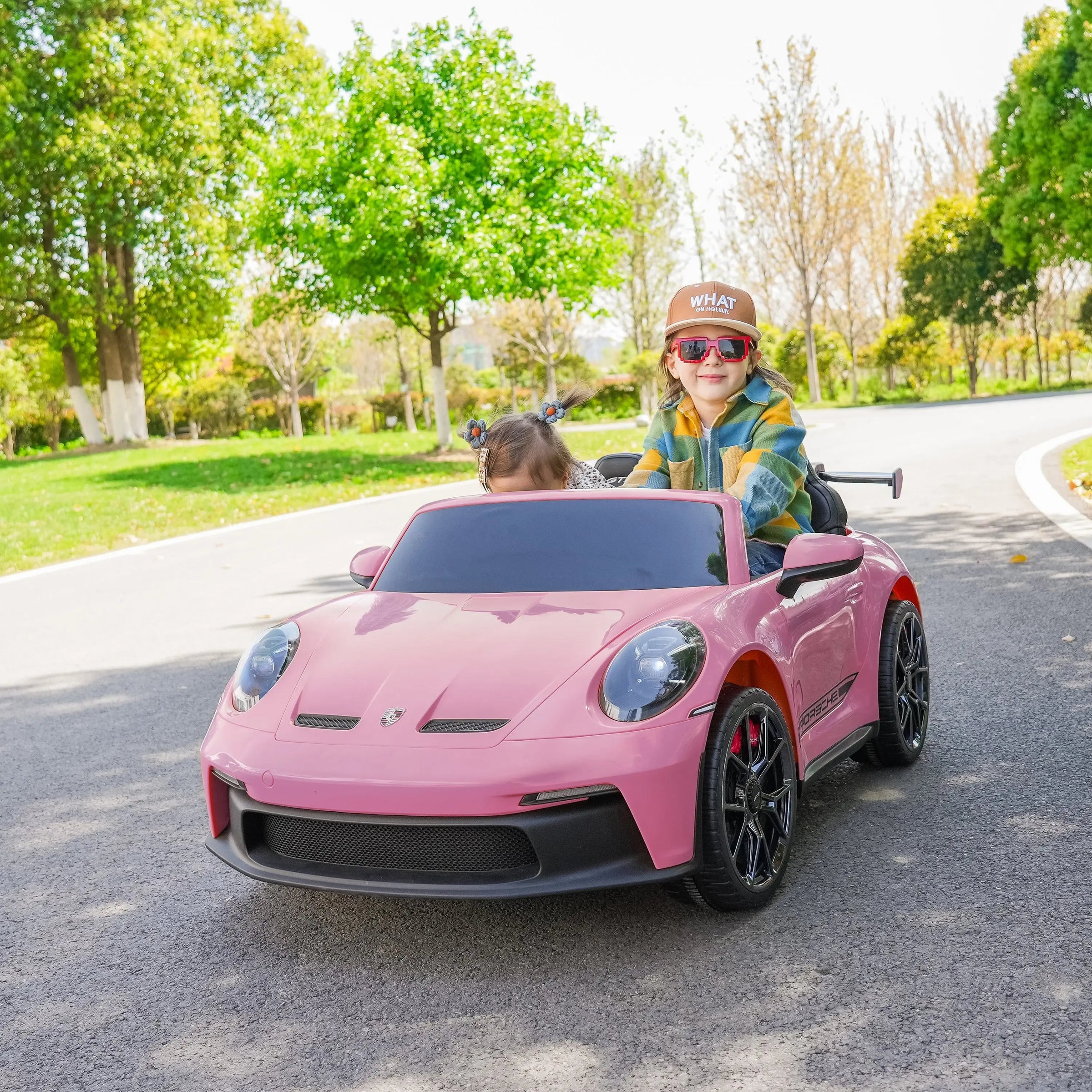 24V Porsche 911 GT3 2 Seater - NEW Silent Motor - BIG FRENCHIES