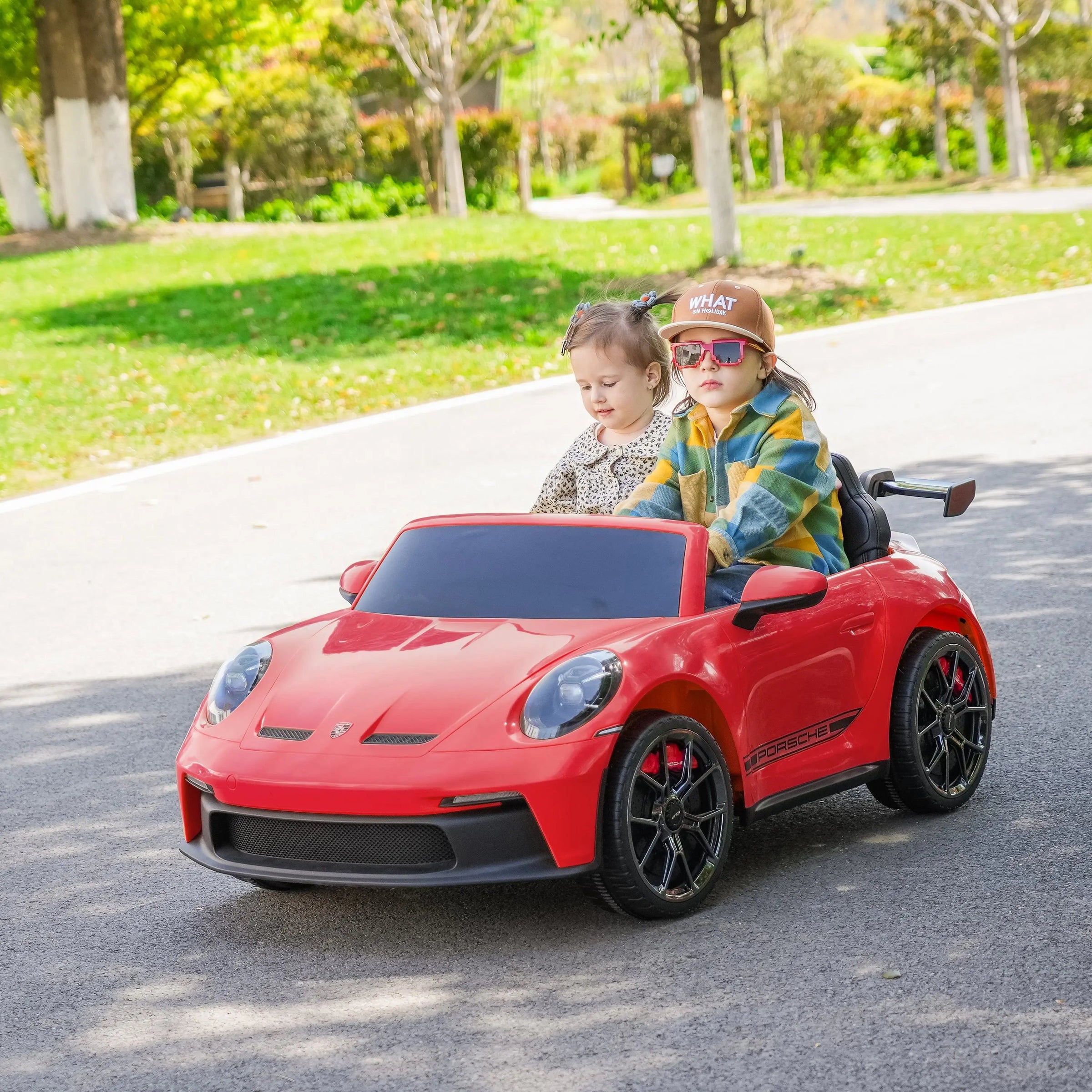 24V Porsche 911 GT3 2 Seater - NEW Silent Motor - BIG FRENCHIES
