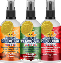 Bodhi Dog Natural Pet Cologne Bundle, 3 Holiday Scents