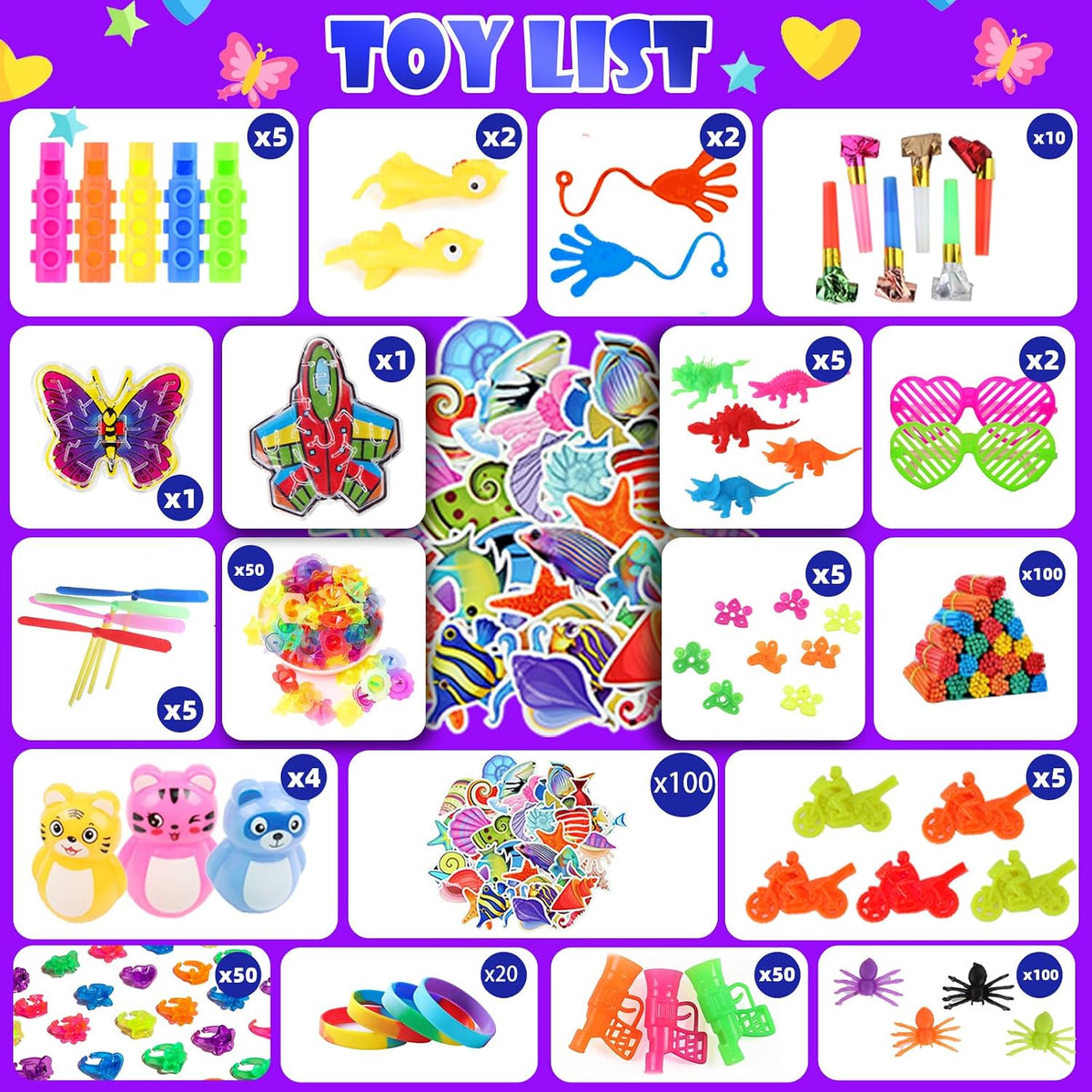 1000Pcs Bulk Party Favors for Kids, Fidget Toys Pack - Fidget Toys 02 - image 3