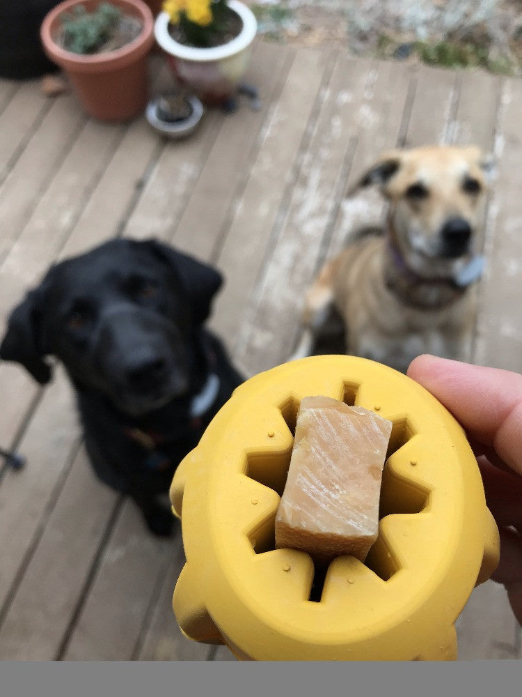 Gear eDispenser - Durable Rubber Yak Chew Holder & Treat Pocket | USA Made - BIG FRENCHIES